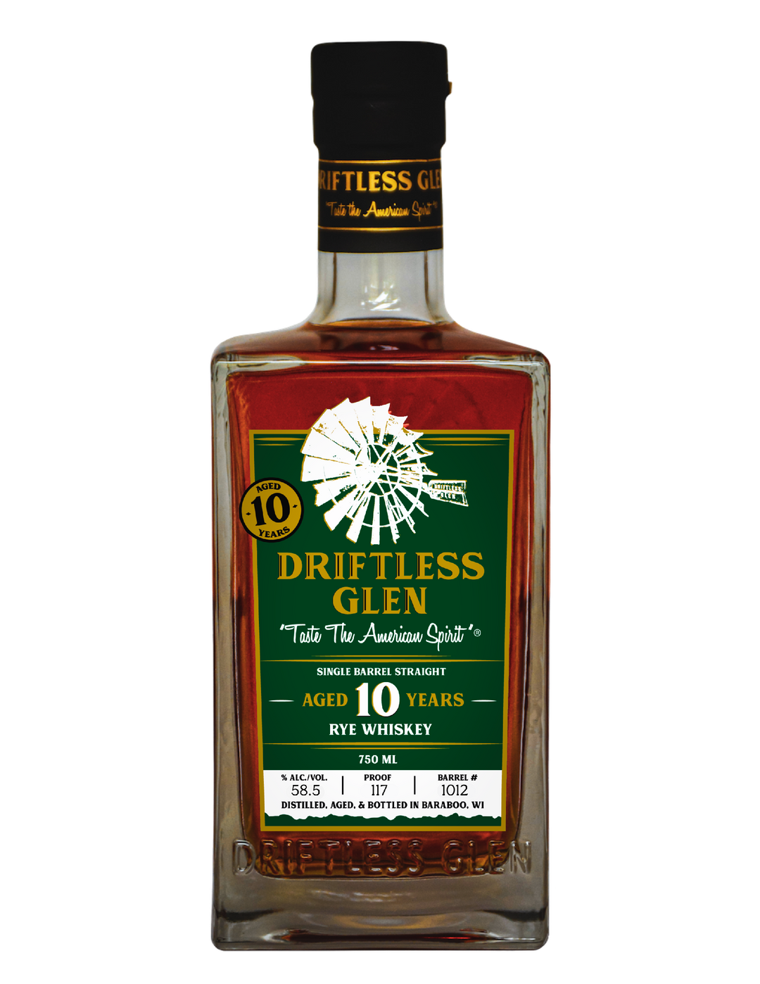 Driftless Glen 10-Year Single Barrel Straight Rye Whiskey (Cask)
