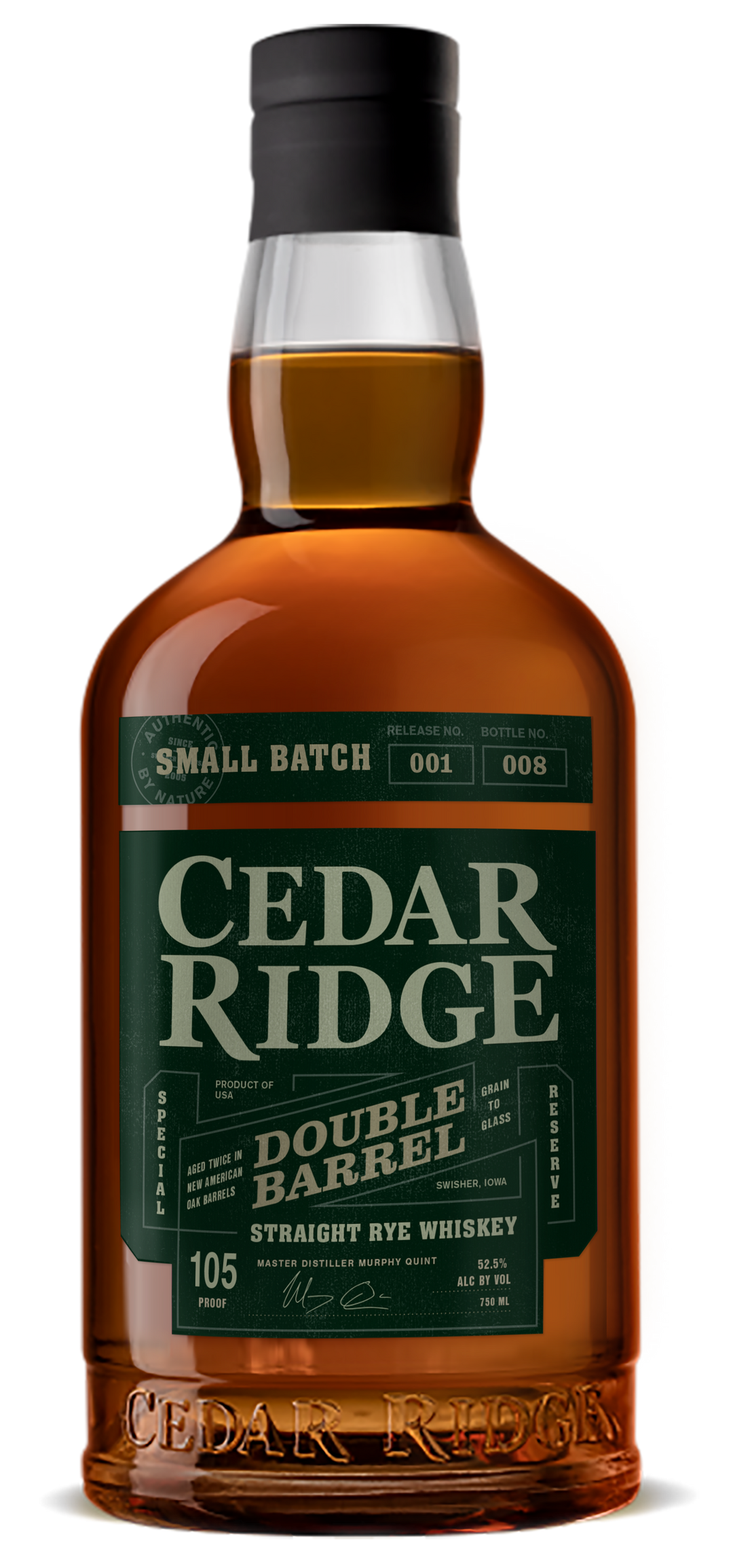 Cedar Ridge Double Barrel Rye Whiskey - PRESALE