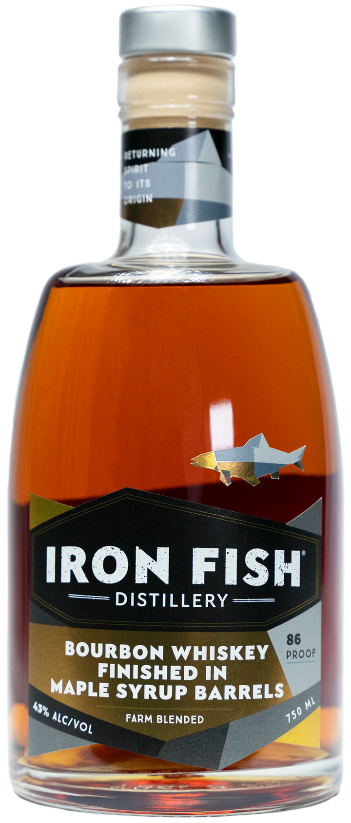 Iron Fish Bourbon Whiskey Finished in Maple Syrup Barrels