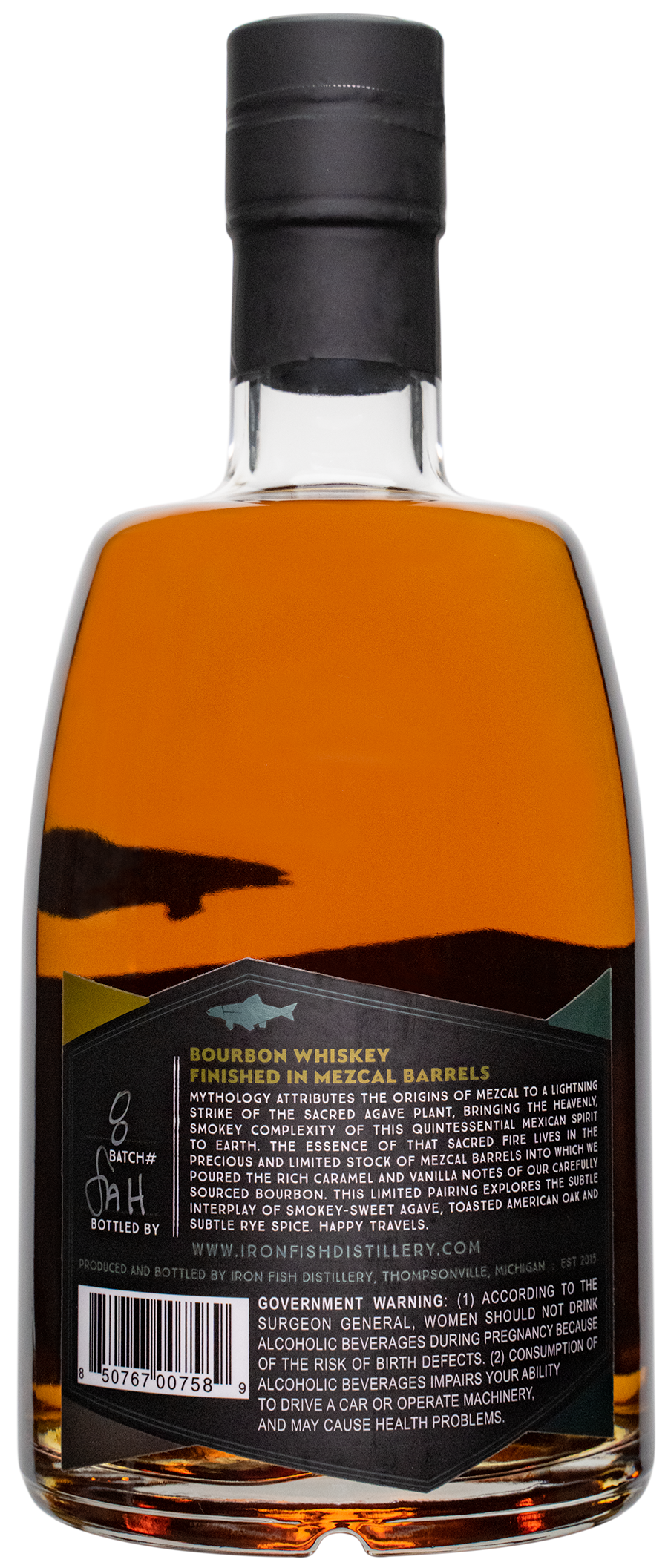 Iron Fish Bourbon Whiskey Finished in Mezcal Barrels