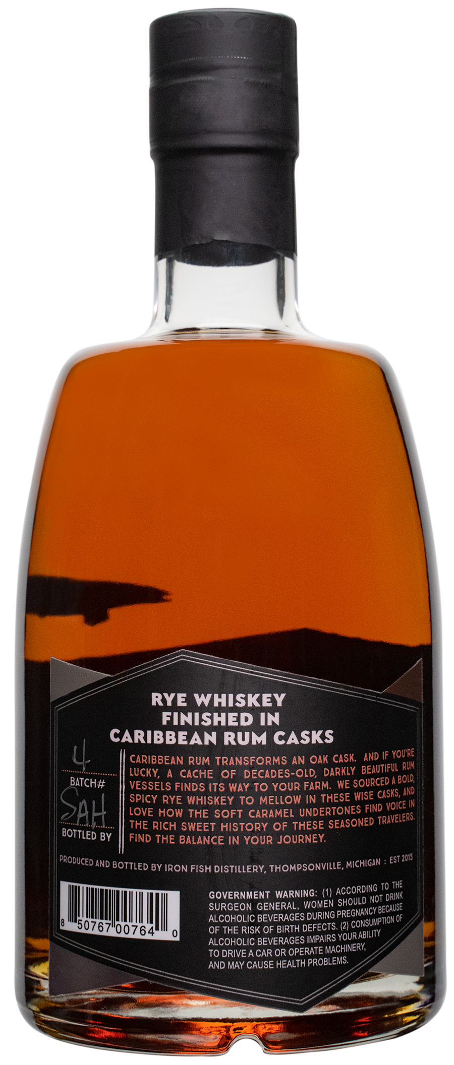 Iron Fish Rye Whiskey Finished in Caribbean Rum Casks