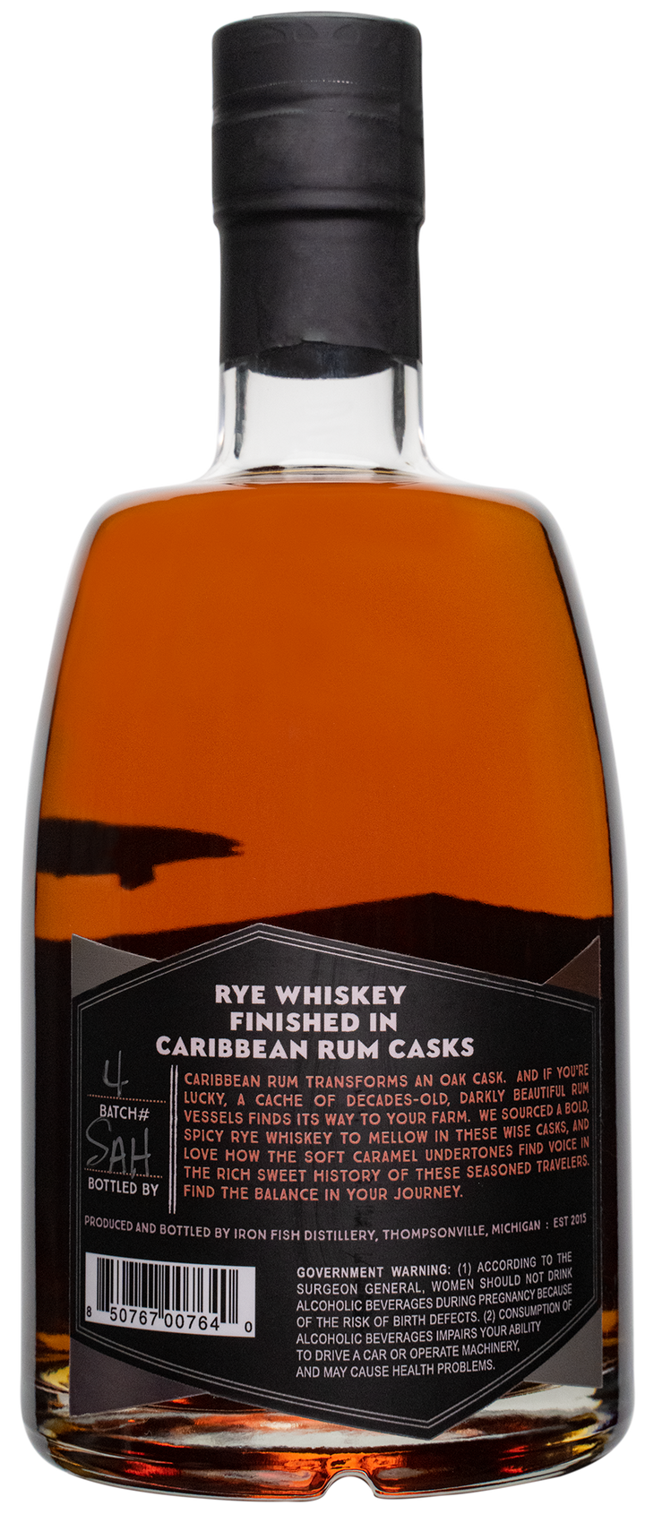 Iron Fish Rye Whiskey Finished in Caribbean Rum Casks