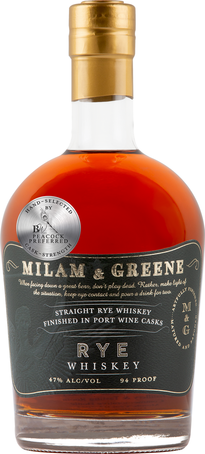 Milam and Green Port Cask Rye Bourbon Women Single Barrel