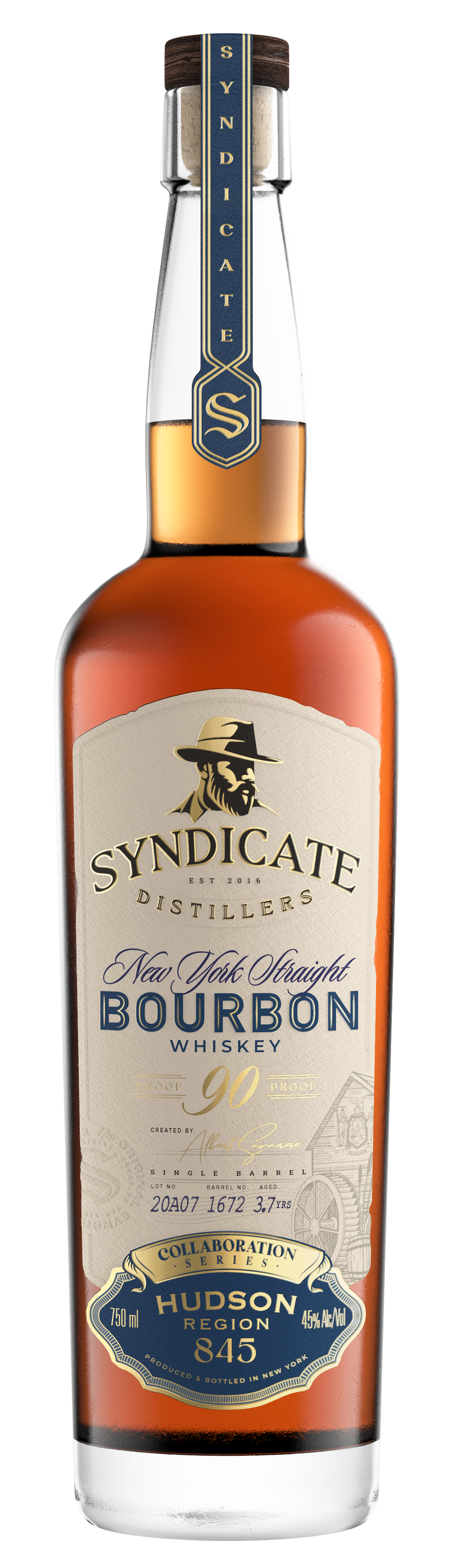 Syndicate Hudson Region 845 Collaboration NY Straight Bourbon Whiskey