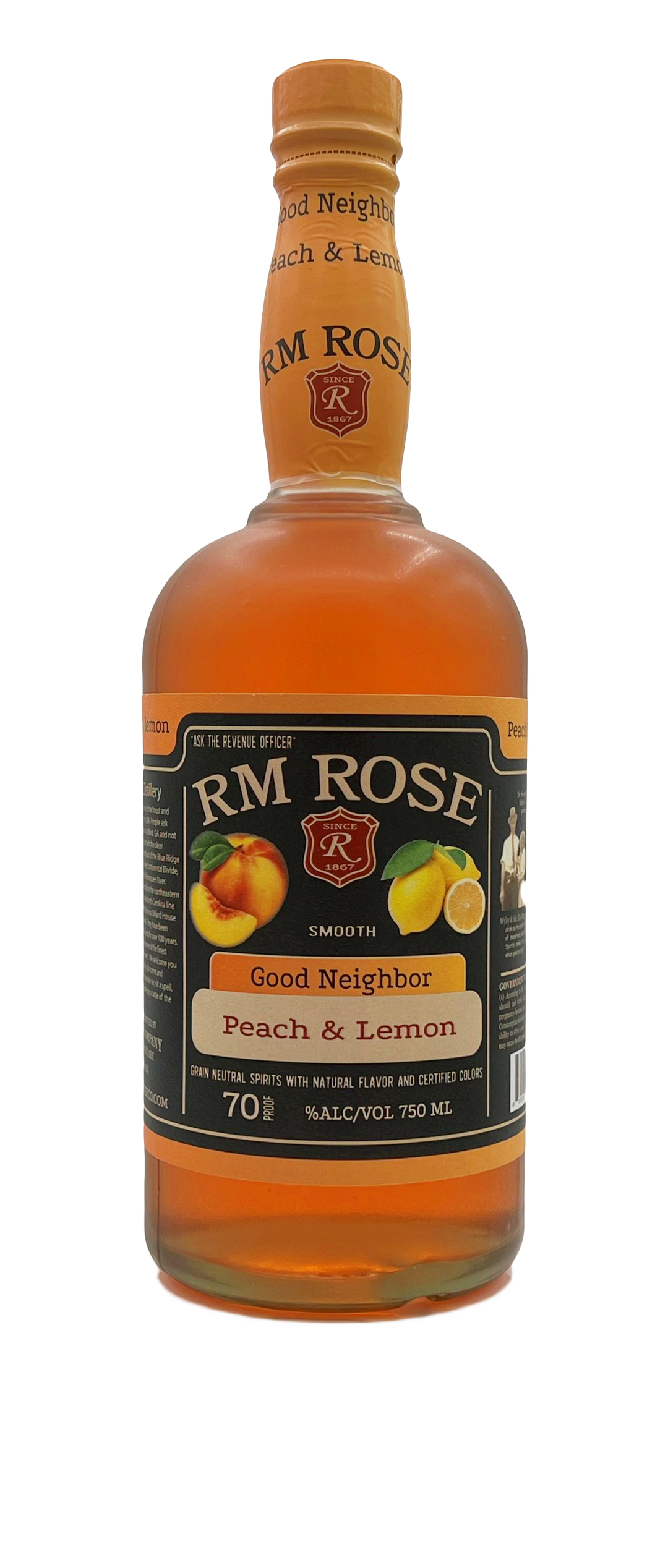 RM Rose Good Neighbor Peach and Lemon Whiskey