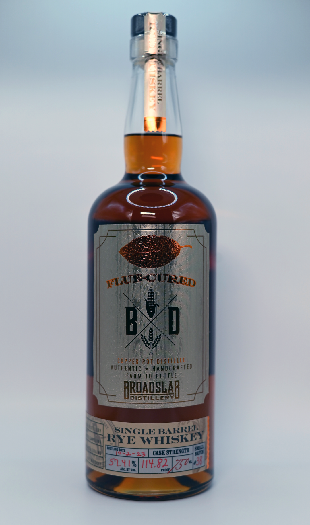 Broadslab Flue-Cured Single Barrel Rye Whiskey
