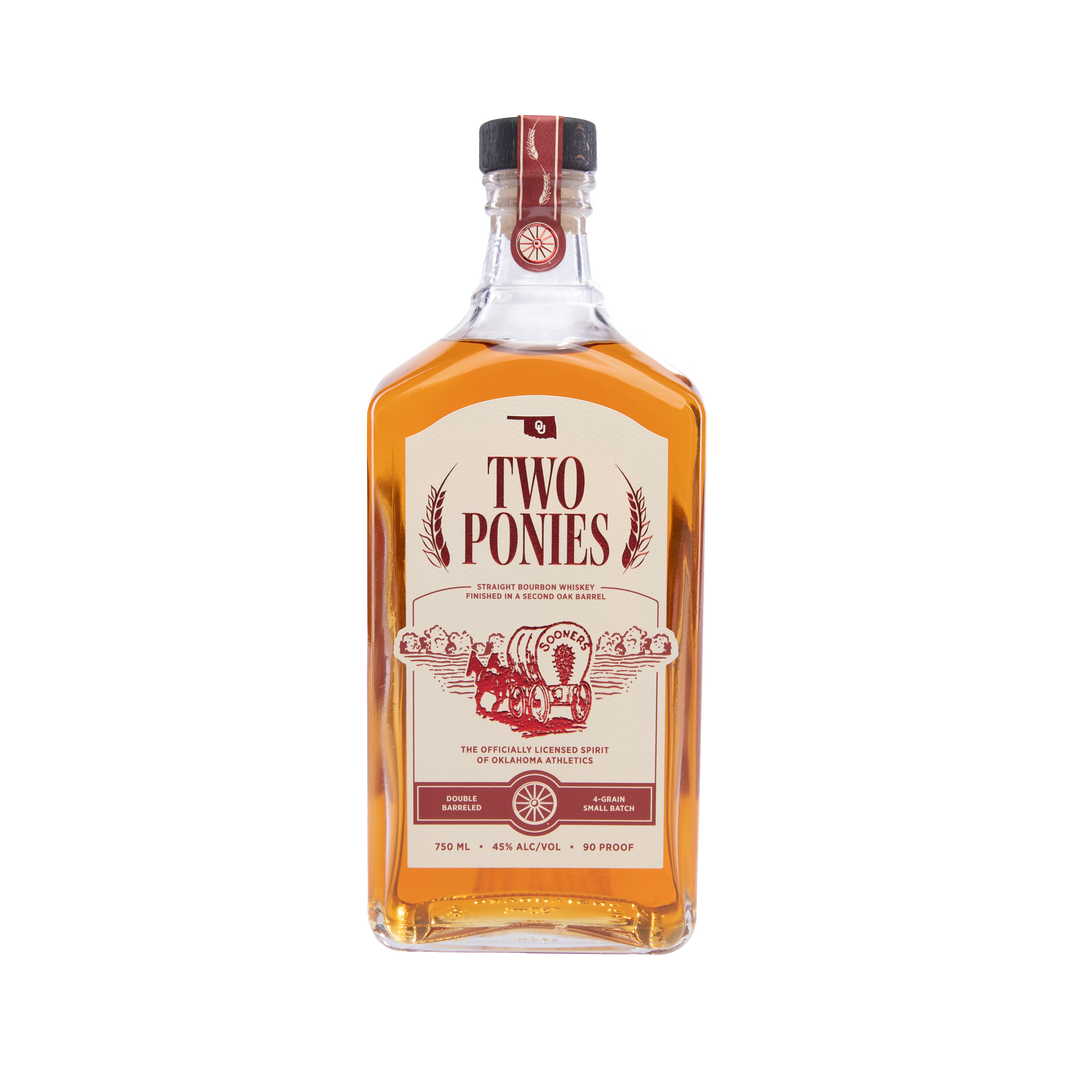 Two Ponies Straight Bourbon Whiskey Finished in a Second Oak Barrel
