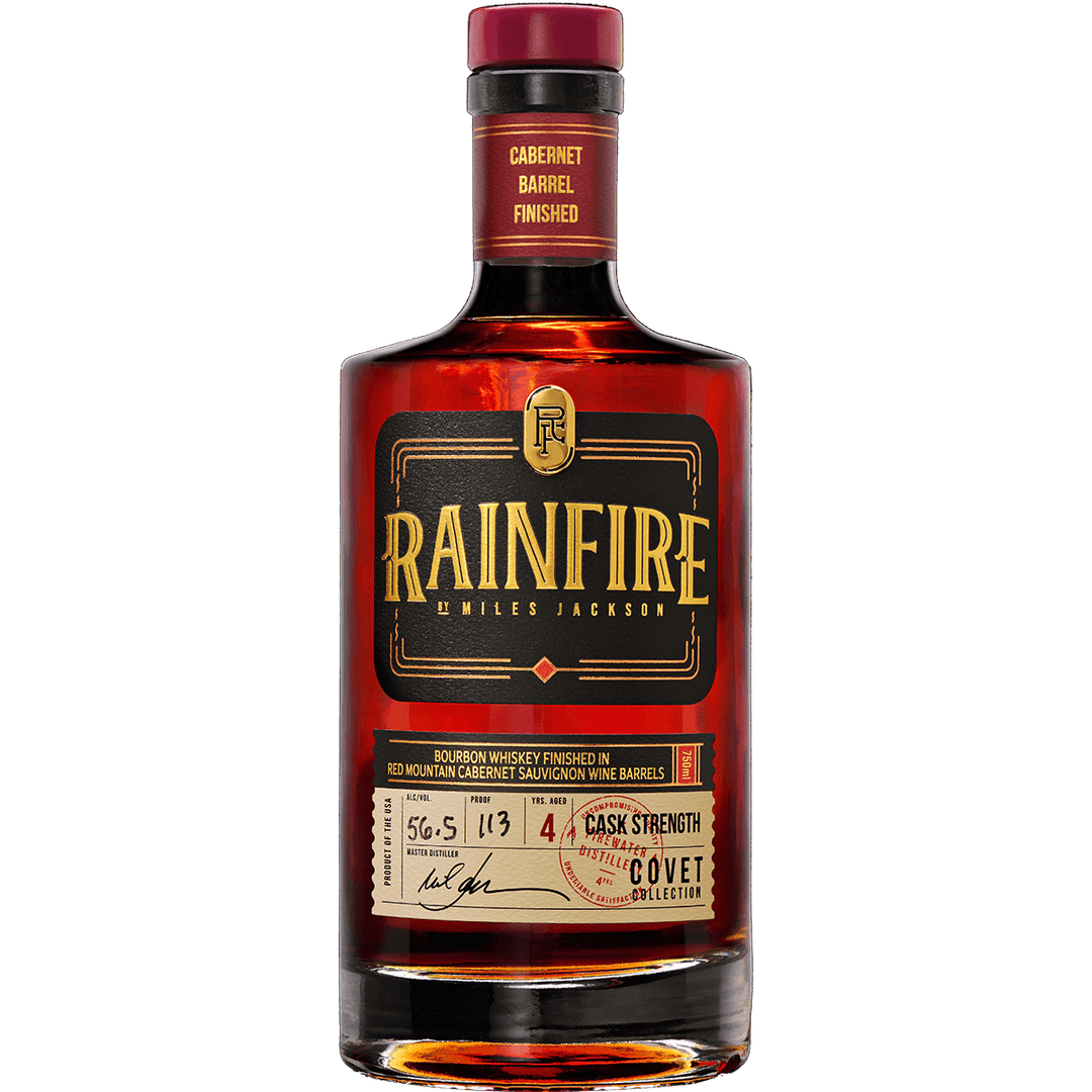 Rainfire Bourbon Finished in Red Mountain Cabernet Sauvignon Wine Barrels