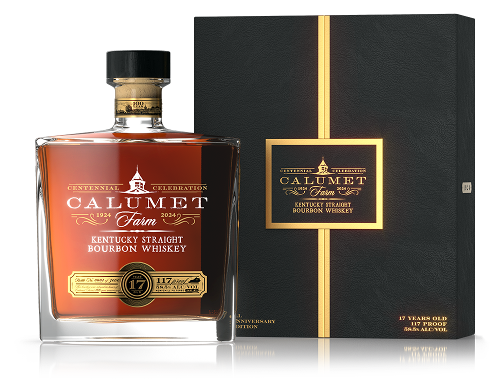 Calumet Farm 17 Year Old Glass Decanter Centennial Bourbon