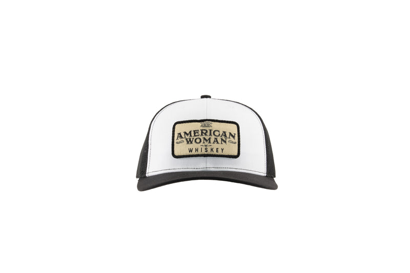 American Woman Whiskey - Richardson Trucker Hat - Black/White