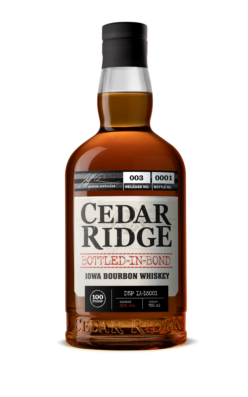 Cedar Ridge Iowa Bourbon Whiskey Bottled-in-Bond