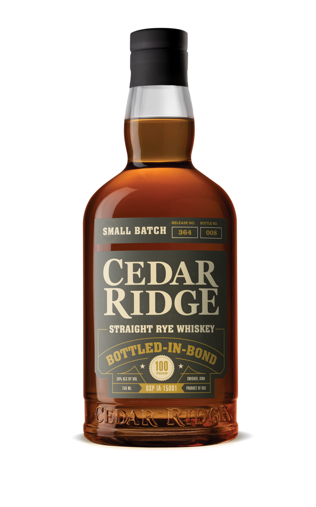 Cedar Ridge Bottled-in-Bond Rye Whiskeyのボトル画像