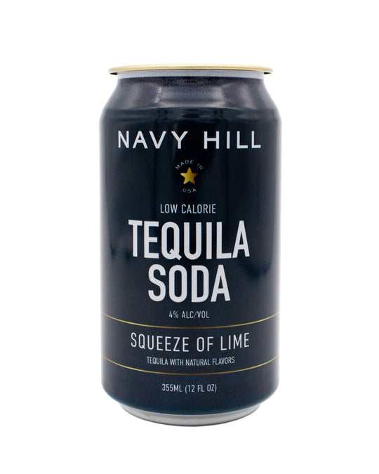 Navy Hill - Squeeze of Lime Tequila Soda - 12 pack