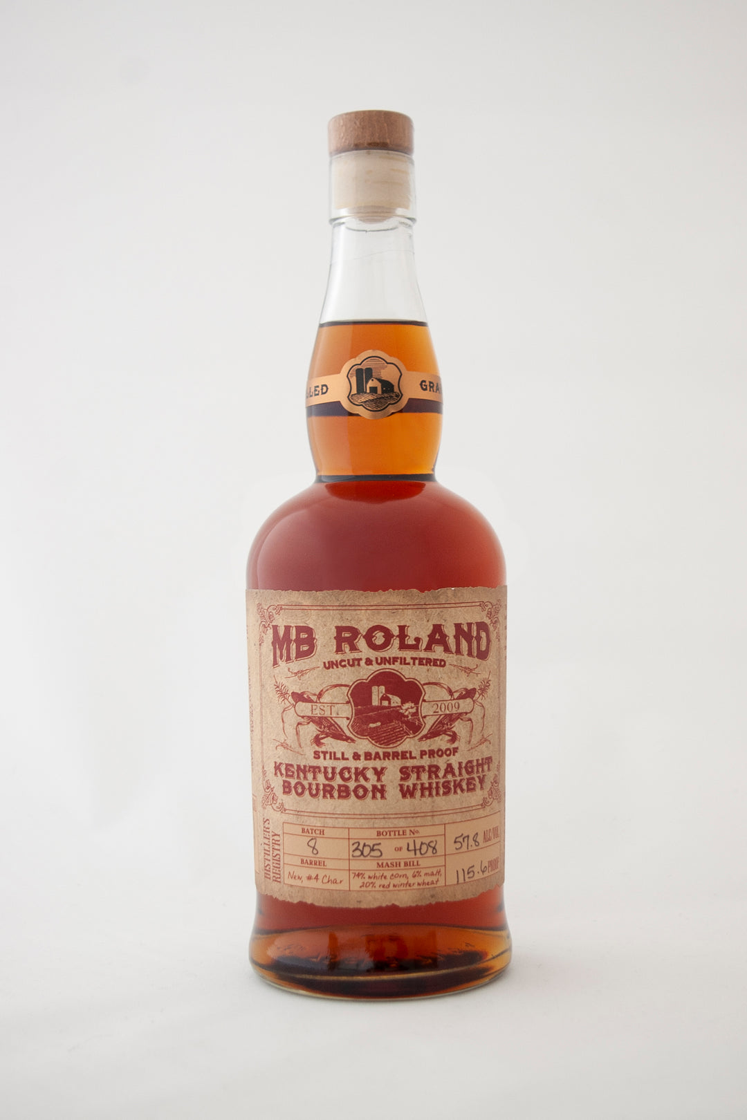 MB Roland Barrel Proof Kentucky Straight Bourbon Whiskey (Wheated)